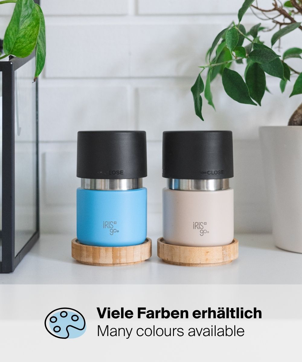 IRISgo® cup drop 200ml Thermobecher in ocean blue und vanilla cream, erhältlich in vielen Farben