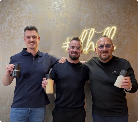 Die IRISgo Gründer mit Investor Andreas W. Herb