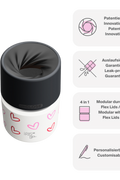 IRISgo cup drop 200ml Herz Design – patentiert, auslaufsicher, modular und personalisierbar