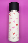 IRISgo cup stream 650ml Herz Design – grosser Thermobecher mit verspieltem Herzmuster