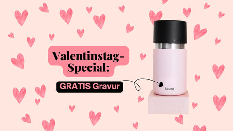 IRISgo cup 350ml in rosa, Valentinstag-Special mit Gratis Gravur 