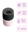 IRISgo cup Thermobecher rosé 200ml mit patentiertem Drehverschluss aus doppelwandigem Edelstahl, Swiss Made