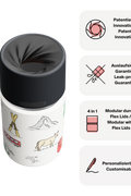 IRISgo cup sip 350ml Swiss Design – patentierter Drehverschluss, auslaufsicher, modulares Flex-Lid-System und personalisierbar