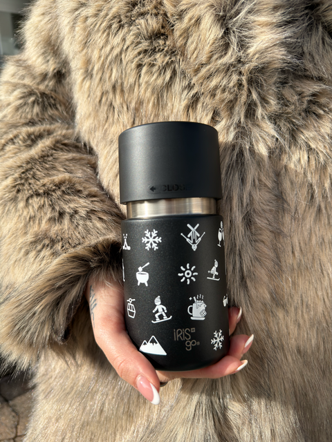 IRISgo Thermobecher mit auslaufsicherem Silikonverschluss und grosser Trinköffnung – Winter-Design