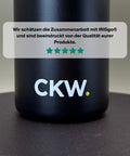 IRISgo® cup mit CKW Logo im Digitaldruck, Kundenstimme mit 5 Sternen, B2B Firmengeschenk