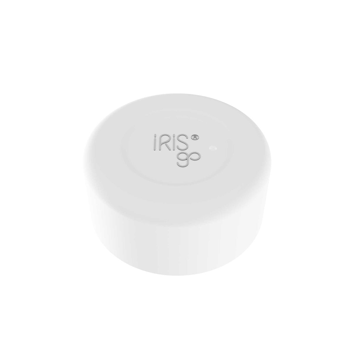 IRISgo Cover in flat white, schützt die Trinköffnung des IRISgo cup Thermobechers und sorgt für sicheren Stand