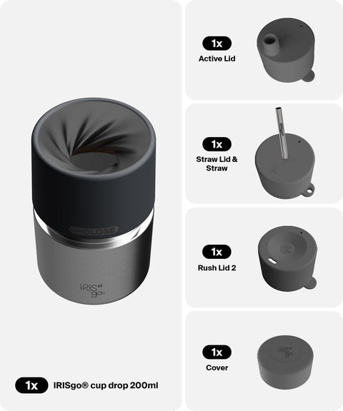 IRISgo® cup drop 200ml in Classic im 4in1 Bundle, Thermobecher Swiss Made