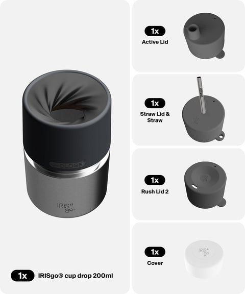 IRISgo® cup drop 200ml in Classic im 4in1 Bundle, Thermobecher Swiss Made