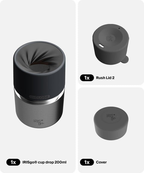 IRISgo® cup drop 200ml in Classic im Espresso Boost Bundle, Thermobecher Swiss Made