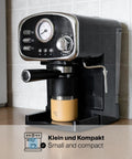 IRISgo® cup drop 200ml Thermobecher passt klein und kompakt unter die Siebträger-Espressomaschine