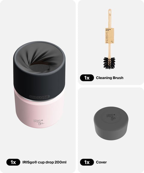 IRISgo® cup drop 200ml in Tasty Rosé im Starter Bundle, Thermobecher Swiss Made
