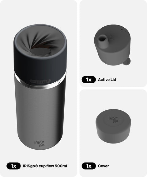 IRISgo® cup flow 500ml in Classic im Active Bundle, Thermobecher Swiss Made