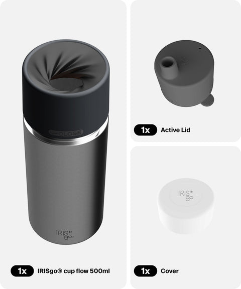 IRISgo® cup flow 500ml in Classic im Active Bundle, Thermobecher Swiss Made