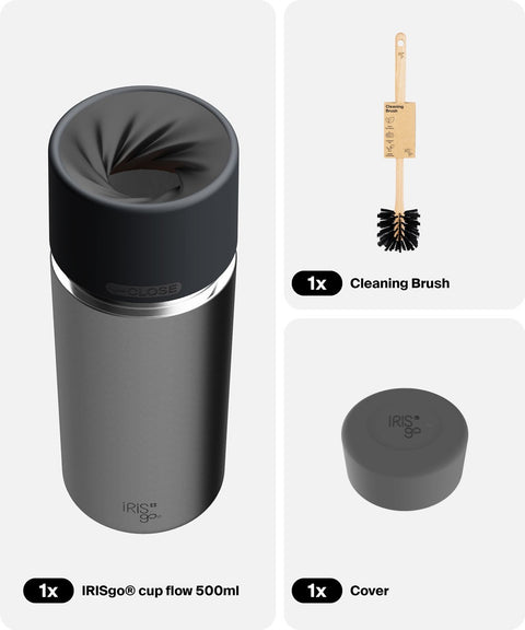 IRISgo® cup flow 500ml in Classic im Starter Bundle, Thermobecher Swiss Made