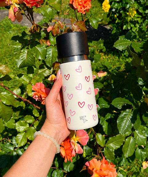 IRISgo® cup Thermobecher flow 500ml im Herz Design, Geschenkidee zum Valentinstag