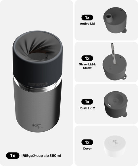 IRISgo® cup sip 350ml in Classic im 4in1 Bundle, Thermobecher Swiss Made