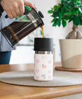 IRISgo® cup Thermobecher sip 350ml im Herz Design mit Kaffee