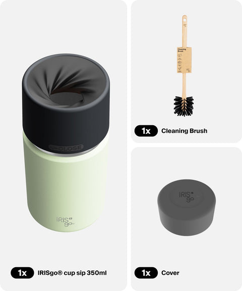 IRISgo® cup sip 350ml in Kea Green im Starter Bundle, Thermobecher Swiss Made