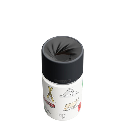 IRISgo® cup Thermobecher sip 350ml im Swiss Design im Halbprofil