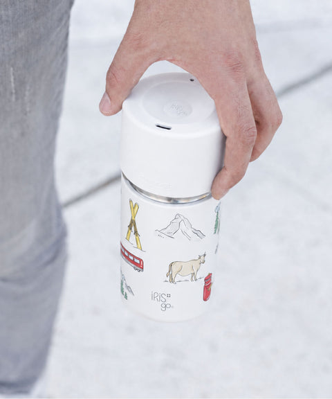 IRISgo® cup sip 350ml im Swiss Design mit Rush Lid Deckel