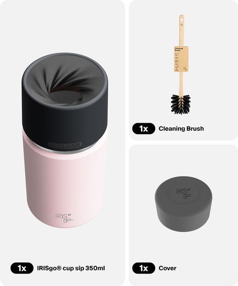IRISgo® cup sip 350ml in Tasty Rosé im Starter Bundle, Thermobecher Swiss Made