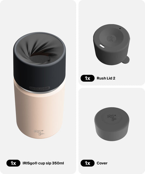 IRISgo® cup sip 350ml in Vanilla Cream im Everyday Comfort Bundle, Thermobecher Swiss Made