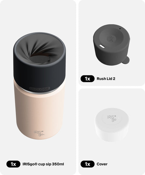 IRISgo® cup sip 350ml in Vanilla Cream im Everyday Comfort Bundle, Thermobecher Swiss Made