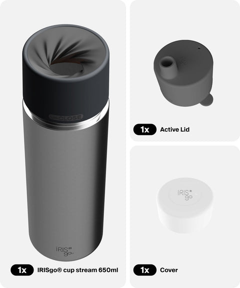 IRISgo® cup stream 650ml in Classic im Active Bundle, Thermobecher Swiss Made