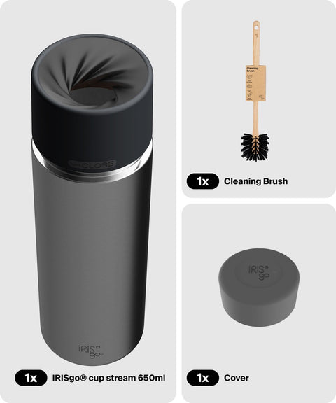 IRISgo® cup stream 650ml in Classic im Starter Bundle, Thermobecher Swiss Made