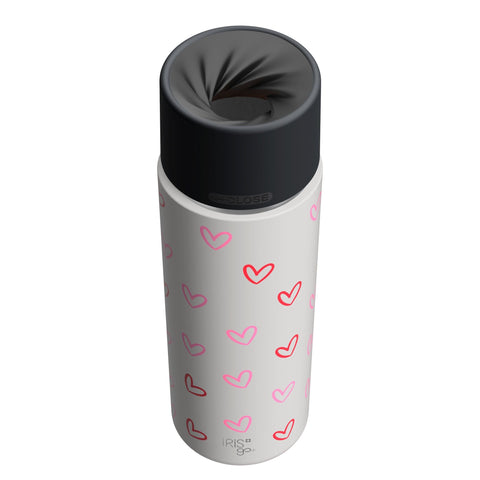 IRISgo® cup Thermobecher stream 650ml im Herz Design mit patentiertem Drehverschluss
