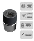 IRISgo® cup Thermobecher Classic 200ml mit patentiertem Drehverschluss aus doppelwandigem Edelstahl, Swiss Made