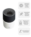 IRISgo® cup Thermobecher Flat White 200ml mit patentiertem Drehverschluss aus doppelwandigem Edelstahl, Swiss Made