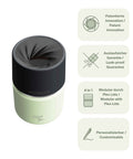 IRISgo® cup Thermobecher Kea Green 200ml mit patentiertem Drehverschluss aus doppelwandigem Edelstahl, Swiss Made