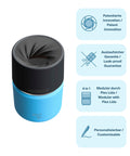 IRISgo® cup Thermobecher Ocean Blue 200ml mit patentiertem Drehverschluss aus doppelwandigem Edelstahl, Swiss Made