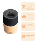 IRISgo® cup Thermobecher Vibrant Orange 200ml mit Logo Gravur, patentiertem Drehverschluss aus doppelwandigem Edelstahl, Swiss Made