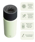 IRISgo® cup Thermobecher Kea Green 500ml mit patentiertem Drehverschluss aus doppelwandigem Edelstahl, Swiss Made