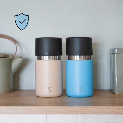 IRISgo® cup Thermobecher offen gelagert, hygienisch trocknen ohne Geruch