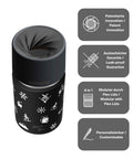 IRISgo® cup Thermobecher Winter 350ml mit patentiertem Drehverschluss aus doppelwandigem Edelstahl, Swiss Made
