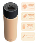 IRISgo® cup Thermobecher Vibrant Orange 650ml mit patentiertem Drehverschluss aus doppelwandigem Edelstahl, Swiss Made