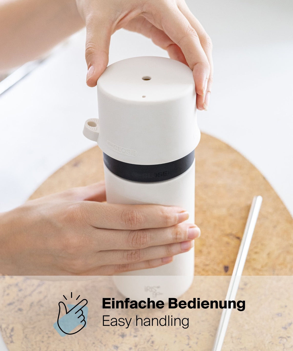 IRISgo Straw Lid – einfache Bedienung
