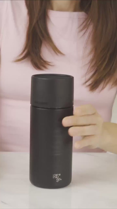 Produktvideo IRISgo® Straw Lid, Deckel mit Edelstahlhalm für kalte Getränke
