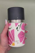 IRISgo cup sip 350ml Boho Bloom Design in der Hand – auslaufsicherer Swiss Made Thermobecher