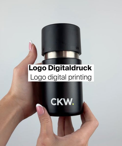 IRISgo® cup mit Logo Digitaldruck für CKW, B2B Co-Branding