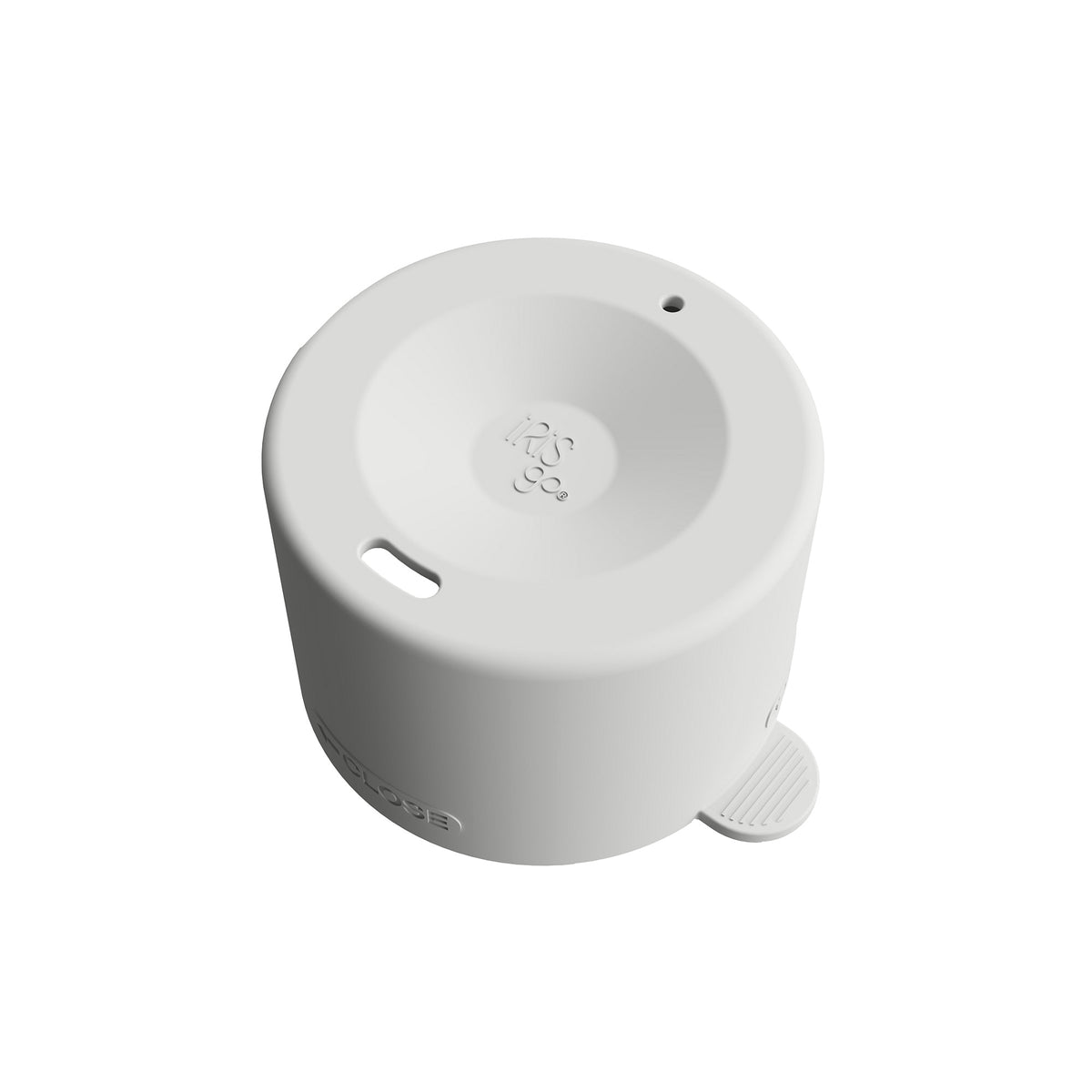 IRISgo Rush Lid 2 in flat white, Aufsatz für sicheres Trinken im Auto und unterwegs, passend zu jedem IRISgo cup